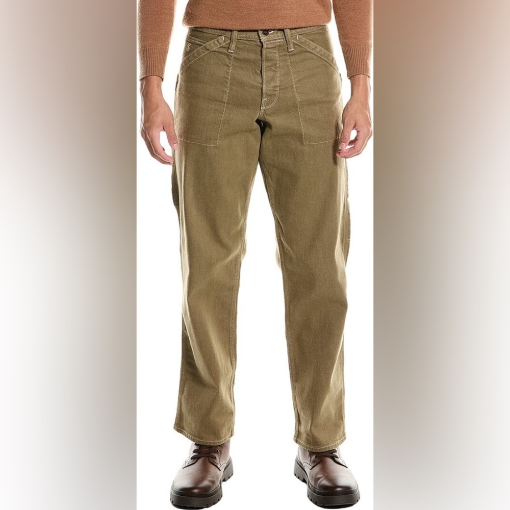 Todd Snyder relaxed carpenter Jean in olive